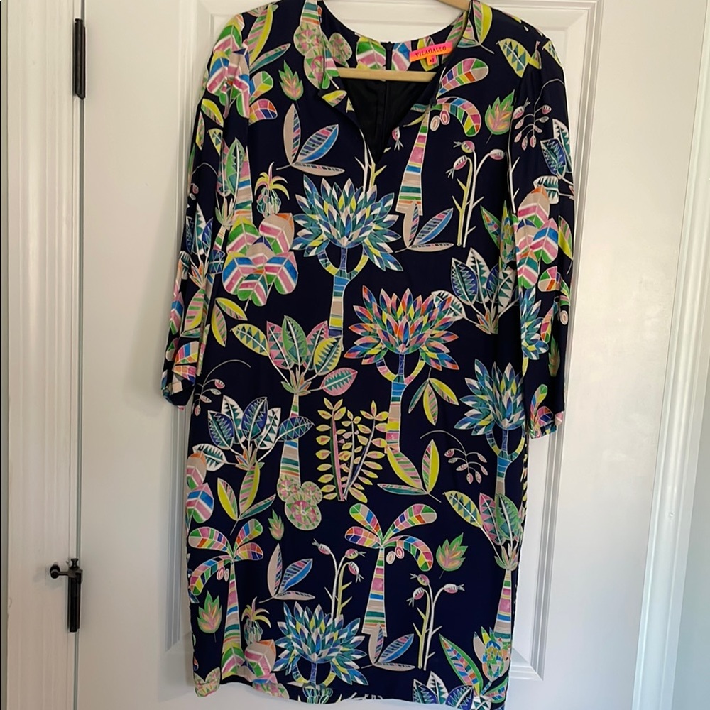 Vilagallo Colorful Floral Print Dress